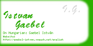 istvan gaebel business card